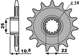 PBR gear wheel 2145 15 18NC (JTF70715)